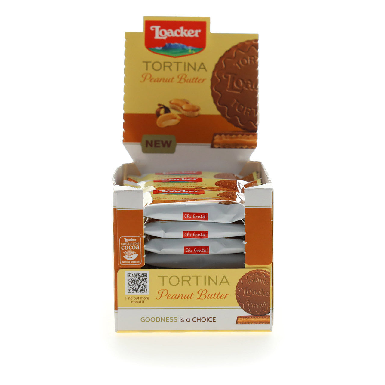 3x Loacker Tortina Peanut Butter 21gr